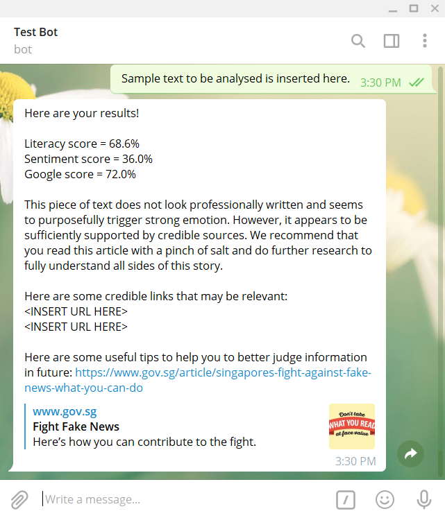 Sample Reply